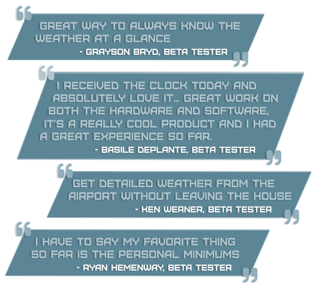 PilotClock testimonials